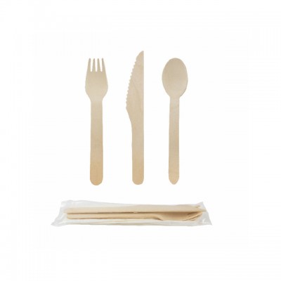 Flatware Wood Fork Spoon Knife Set DinnerTablewares Sets