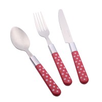 Plastic Handle Cutlery Set Spoon Fork And  Knife Flatware Sets