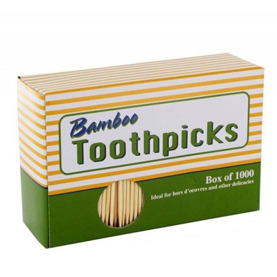 Ancheng factory price 2.0*65mm natural 1000pcs toothpick box bamboo