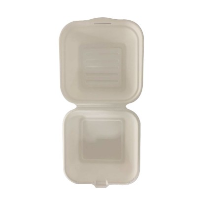 Compostable Ecofriendly sugarcane hamburger packaging box