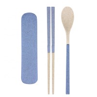 Biodegradable reusable wheat straw cutlery portable travel cutlery eco-friendly disposable plastic cutlery