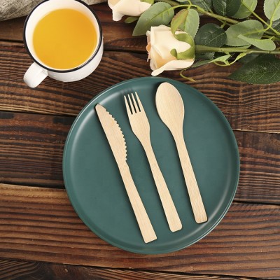 China manufacturer biodegradable disposable spoon fork knife bamboo disposable cutlery