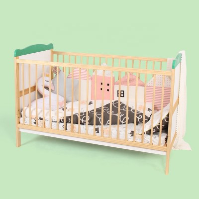 Best Selling Adjustable Height Wooden Pine Wood Baby Cot /Baby Crib