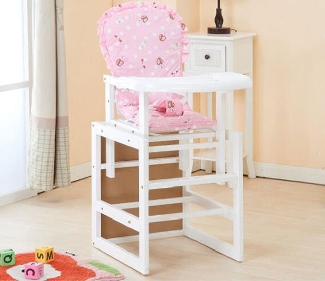 High quality natural eco-friendly wooden baby chair ,multifunctional wooden baby table chair