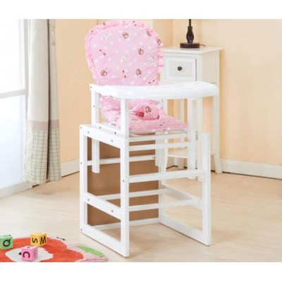 High quality natural eco-friendly wooden baby chair ,multifunctional wooden baby table chair