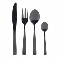 4 PCS Black Flatware Cutlery Set Stainless Steel 18/0 Dinner Fork Sets