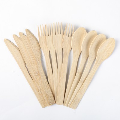 Wholesale price food grade eco friendly 170mm disposable bamboo cutlery