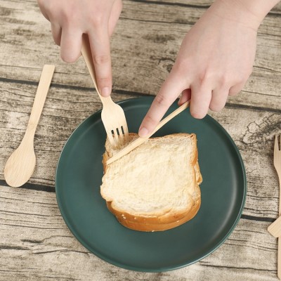 Free sample factory price disposable wooden cutlery bamboo spoon and fork