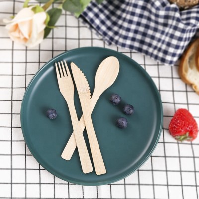 Factory price natural bamboo food grade eco friendly bamboo food serving plates and cutlery