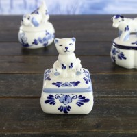 Wholesale ceramic animal delfts blue Holland style jewelry box