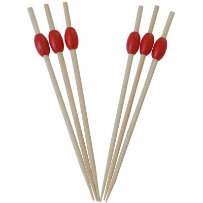 Disposable new bamboo cocktail picks beaded